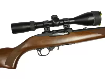 S/H RUGER 10/22 DELUXE WALNUT STOCK .22LR PACKAGE