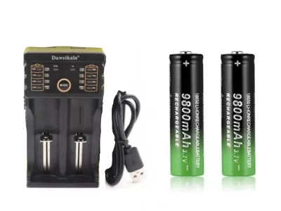 18650 Battery Charger + Two Batteries