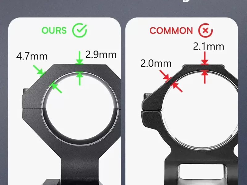 Cantilever Offset Dual Ring Scope Mount Dual Ring For Picatinny Weaver Rail 1 inch or 30 mm Diameter