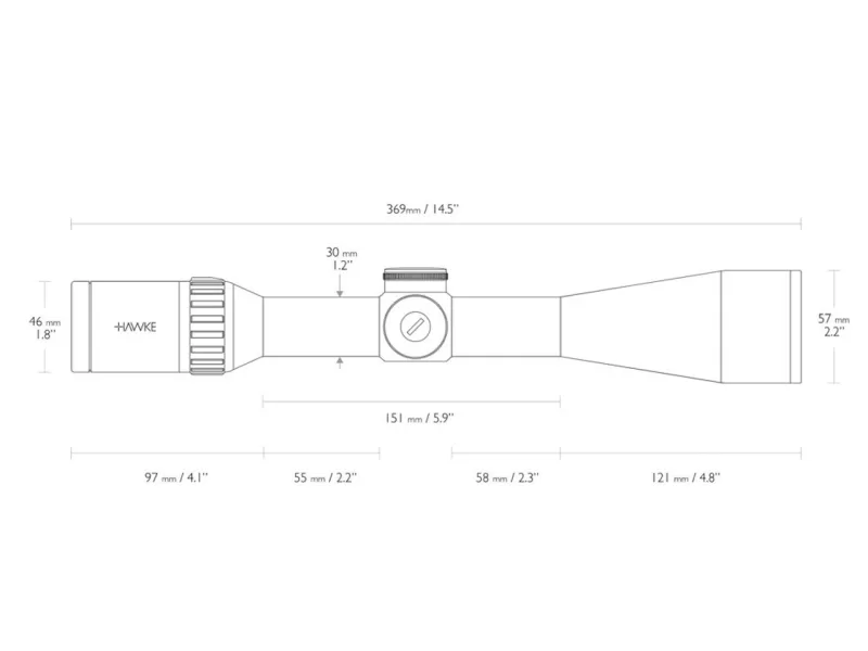 Hawke Endurance 30 WA SF 4-16×50 LR Dot 8x Reticle Riflescope (16350)