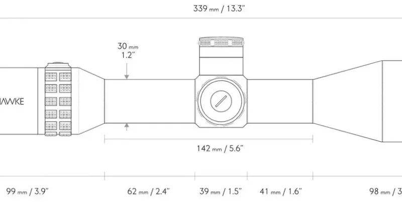 Hawke Sidewinder 30 SF FFP 4-16×50 FFP Half Mil Gen 2 Sidewheel Sunshade (17450)