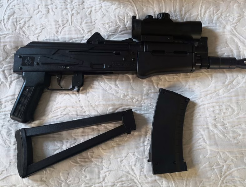 CROSMAN COMRADE AK semi-automatic CO2 BB air rifle. Excellent condition.