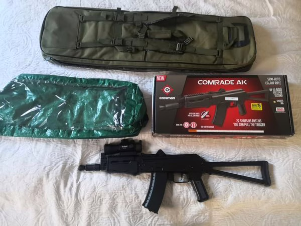 CROSMAN COMRADE AK semi-automatic CO2 BB air rifle. Excellent condition.