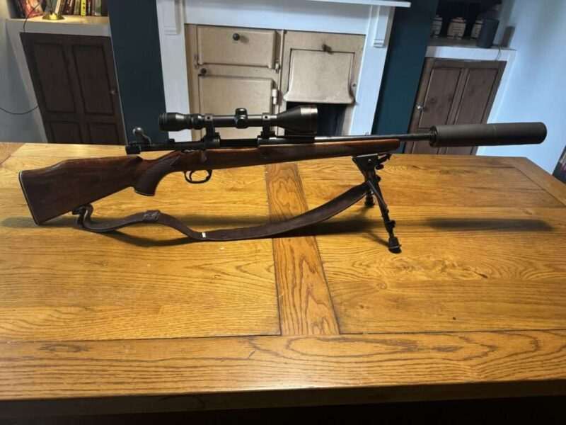 Remington .308 bolt action riffle and moderator