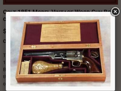 1851 Colt Wood Factory Gun Case
