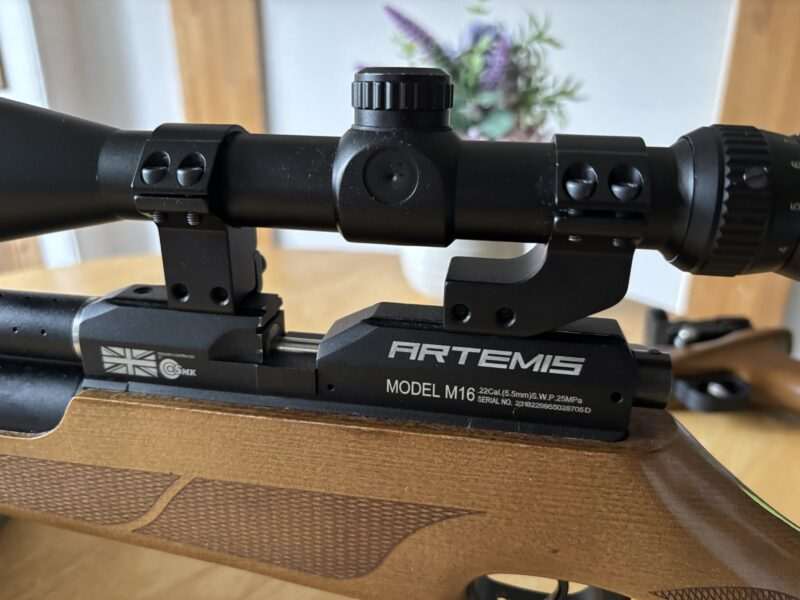 Artemis M16 PCP air rifle.22 used