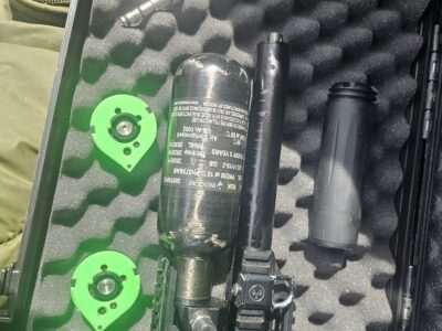 FX MAVERICK BLACK COMPACT in 177 sub 12. like new with Pard 008lrf scope