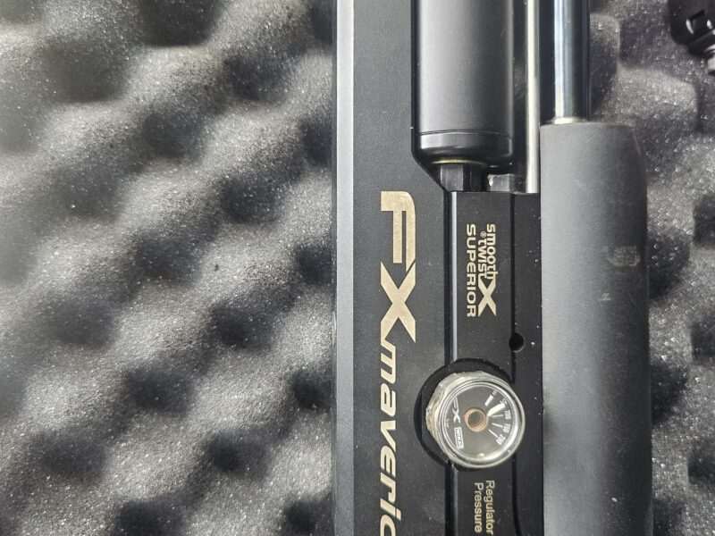 FX MAVERICK BLACK COMPACT in 177 sub 12. like new with Pard 008lrf scope