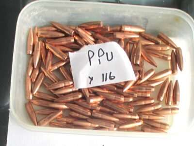 PPU bullets. HPBT 168gr x 116 (.308)