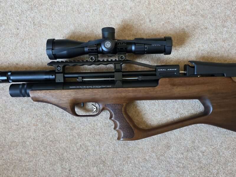 Kral Empire XS .22, Scope and Huggett Atom