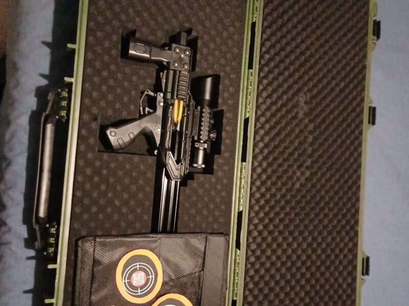 RS-X7 Armageddon-X is a high-performance slingshot crossbow hybrid built for shooters who want serious power and precision in a compact design.
