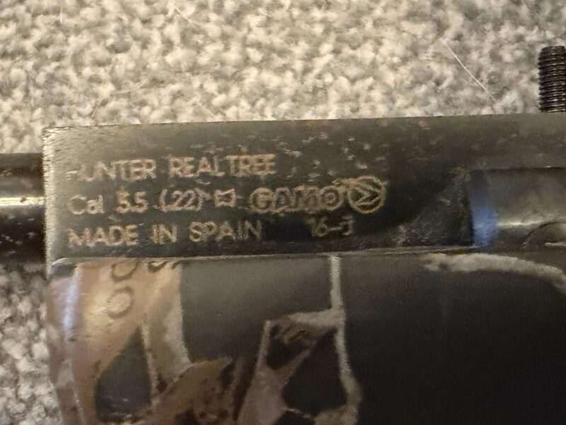 Hunter realtree 16J .22 air rifle break barrel