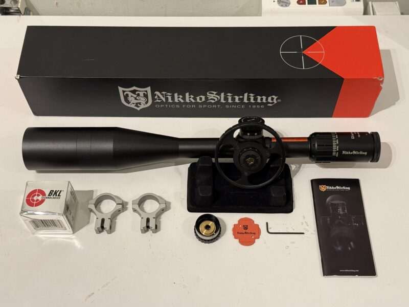 Nikko Stirling Diamond Long Range 10-40x56 HMD Scope + BLK Tech Mounts – Immaculate