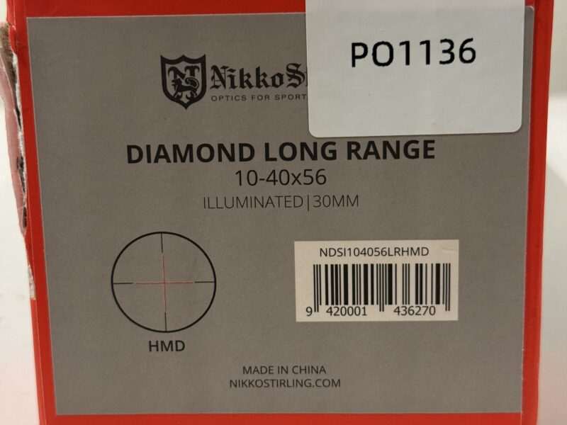 Nikko Stirling Diamond Long Range 10-40x56 HMD Scope + BLK Tech Mounts – Immaculate